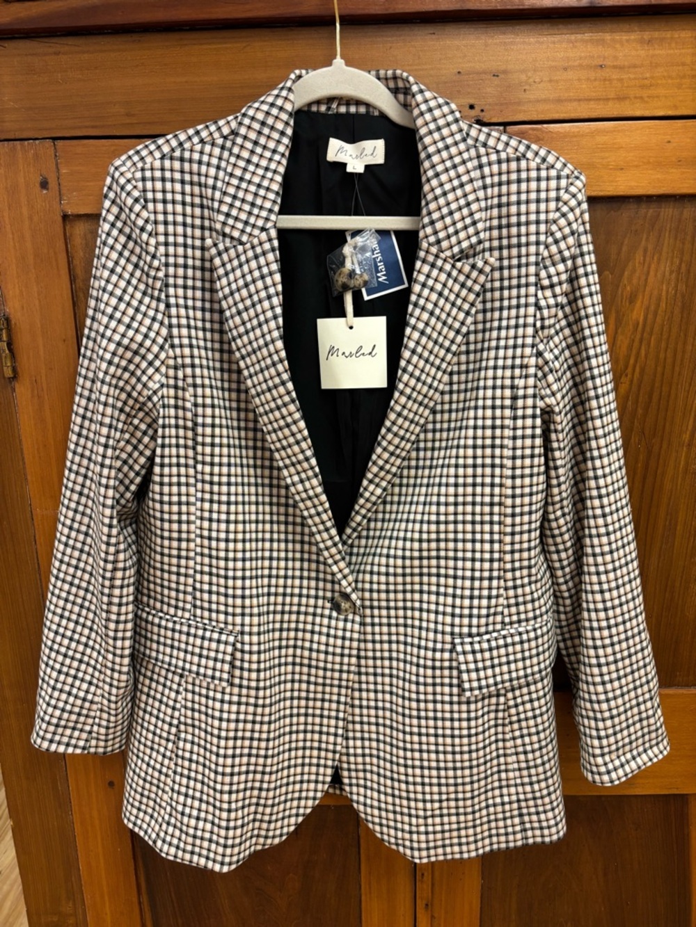Marled Plaid Blazer NWT - size large